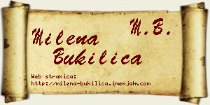 Milena Bukilica vizit kartica